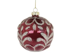 Sale Chic Antique Weihnachtskugel mit Glitzer, rot
