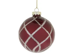 Sale Chic Antique Weihnachtskugel mit Glitzer, rot