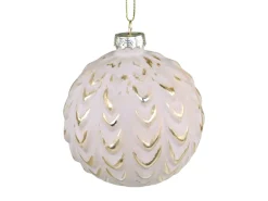 Discount Chic Antique Weihnachtskugel mit Goldmuster Fleche
