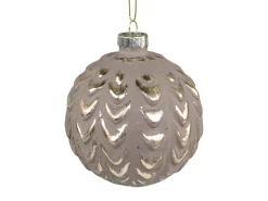 Discount Chic Antique Weihnachtskugel mit Goldmuster Fleche