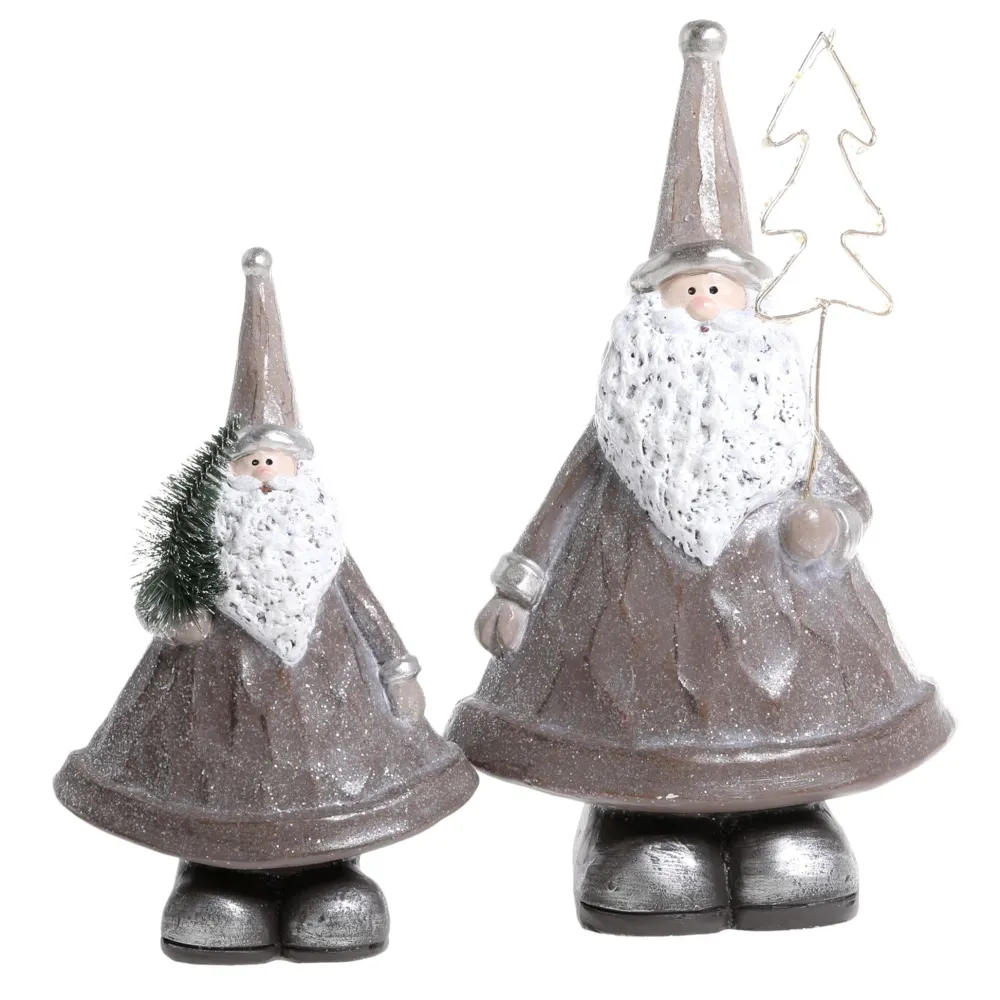 Hot Chic Antique Weihnachtsmann mit LED Baum 2er-Set