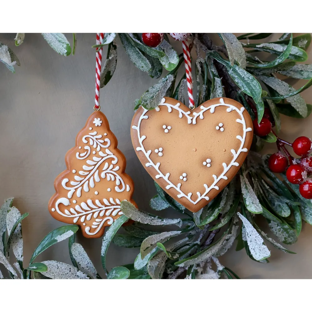 Sale Chic Antique Weihnachtsplätzchen Aufhänger 2er-Set