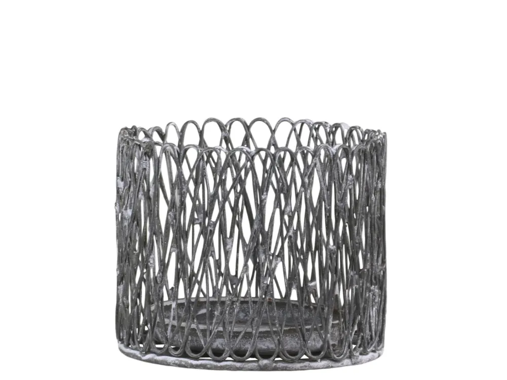 Outlet Chic Antique Windlicht Fil de Fer aus Eisen