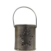 New Chic Antique Windlicht mit Henkel und Sternendekor
