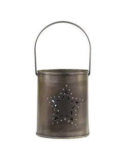 New Chic Antique Windlicht mit Henkel und Sternendekor