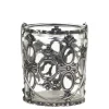 Sale Chic Antique Windlicht mit Henkel und Lilienmuster