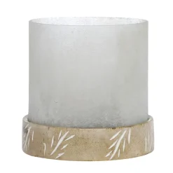 Discount Chic Antique Windlicht mit Mangoholz