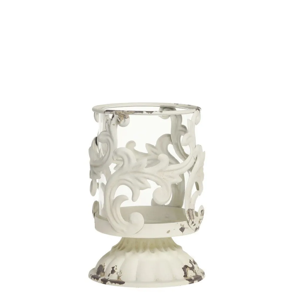 Hot Chic Antique Windlicht mit Pflanzen Dekor