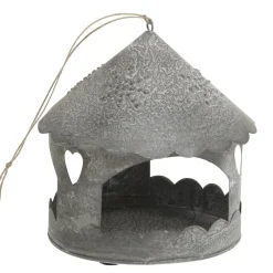 Outlet Chic Antique Winterliches Lichthaus zum Aufhängen Rund