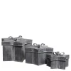 Online Chic Antique Winterliches Geschenkbox 3er-Set mit Schleife