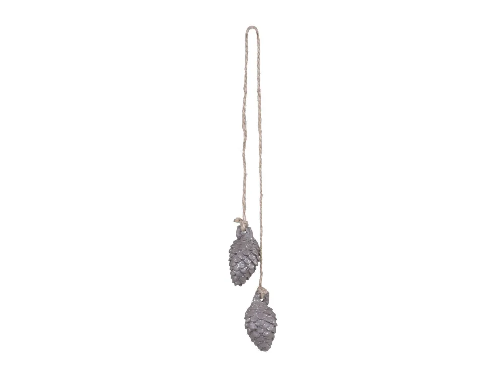 Sale Chic Antique Zapfen mit Glitzer zum Aufhängen 2er Set