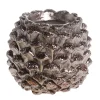 Hot Chic Antique Zapfen Teelichthalter mit Glitzer