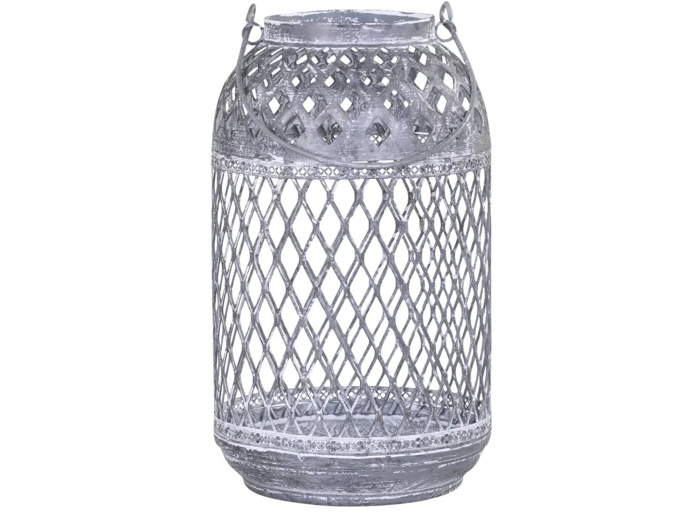 Hot Chic Antique Zink Laterne mit Muster