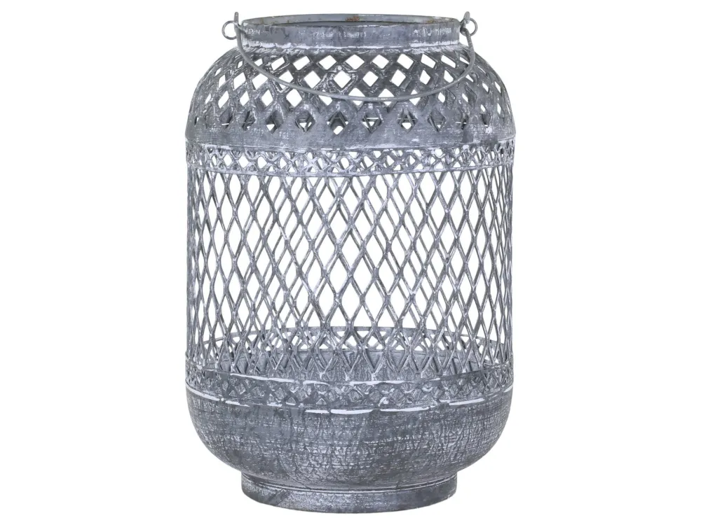 Hot Chic Antique Zink Laterne mit Muster