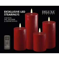 Discount Deluxe Homeart Geschenkbox LED Blockkerzen Set mit Fernbedienung