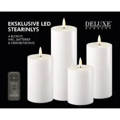 Discount Deluxe Homeart Geschenkbox LED Blockkerzen Set mit Fernbedienung