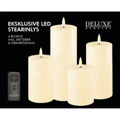 Discount Deluxe Homeart Geschenkbox LED Blockkerzen Set mit Fernbedienung