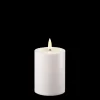 Sale Deluxe Homeart LED Real Flame Outdoor Stumpenkerze weiß