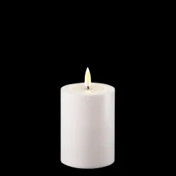Sale Deluxe Homeart LED Real Flame Outdoor Stumpenkerze weiß