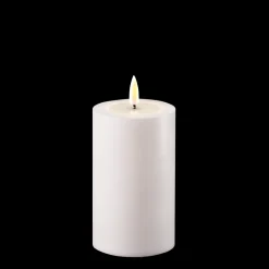 Sale Deluxe Homeart LED Real Flame Outdoor Stumpenkerze weiß
