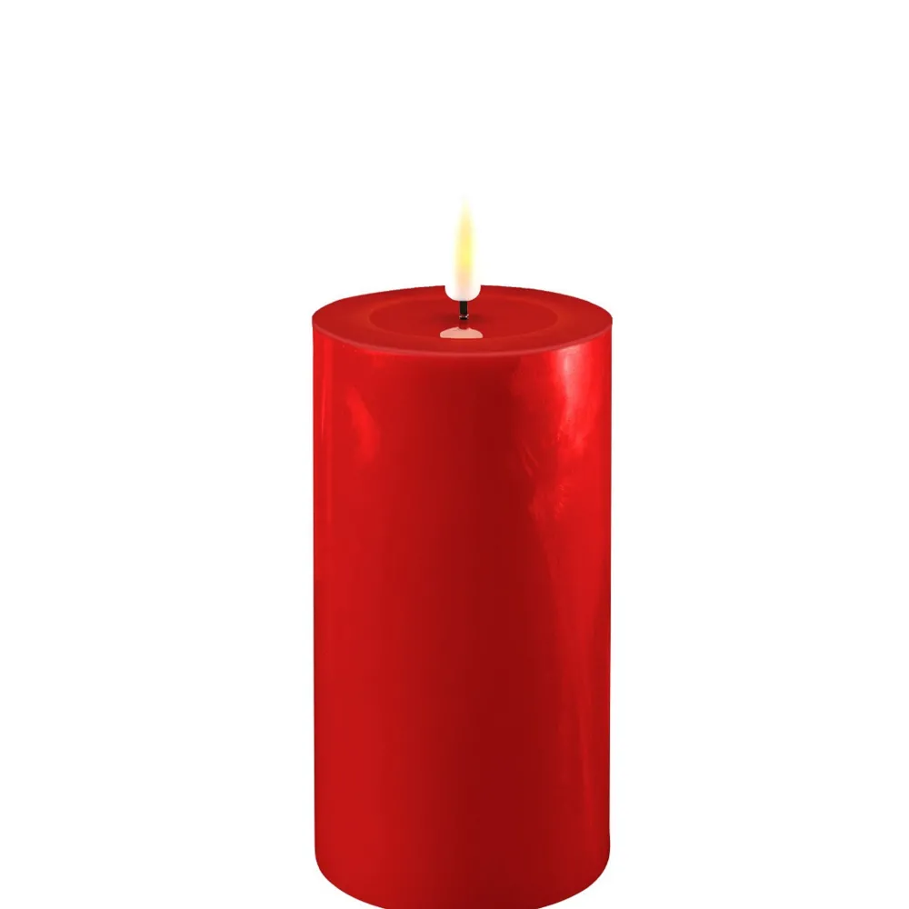 Online Deluxe Homeart LED Stumpenkerze Real Flame rot