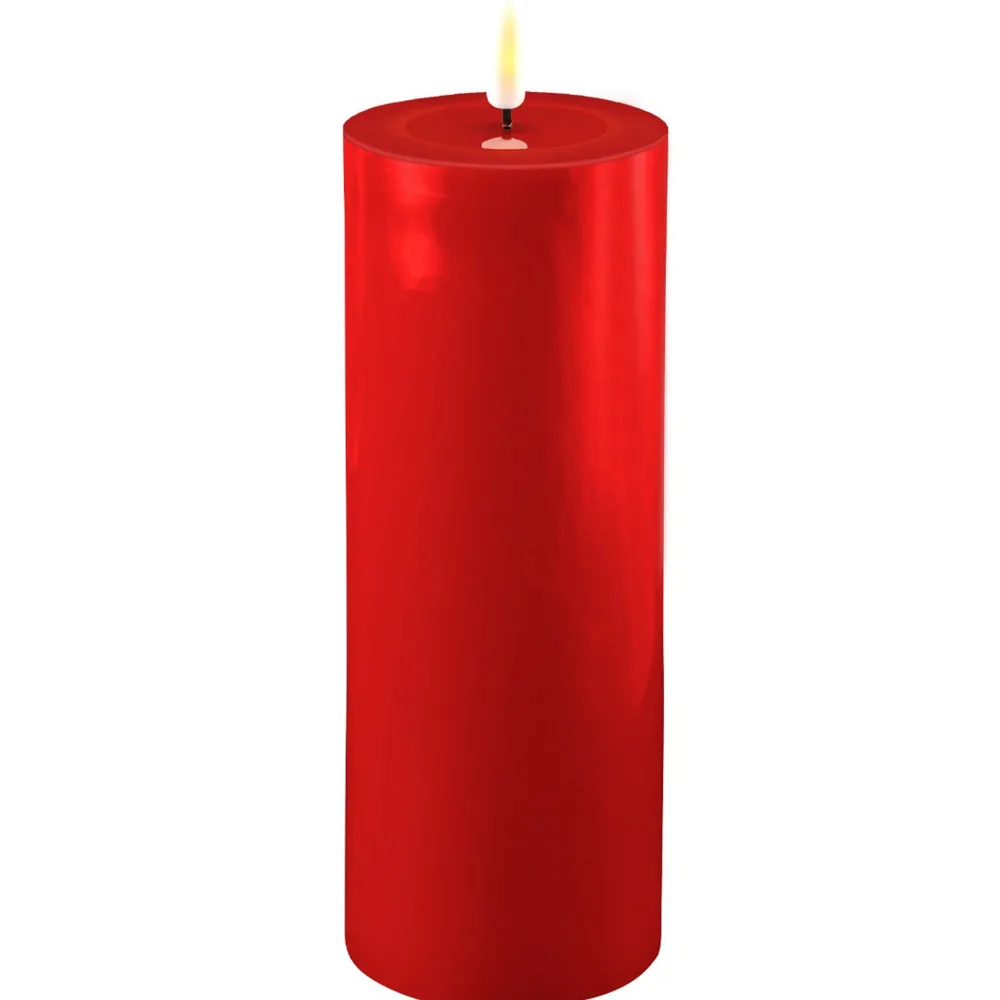 Online Deluxe Homeart LED Stumpenkerze Real Flame rot