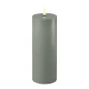 Discount Deluxe Homeart LED Stumpenkerze Real Flame salbei green