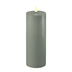 Discount Deluxe Homeart LED Stumpenkerze Real Flame salbei green