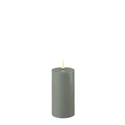 Discount Deluxe Homeart LED Stumpenkerze Real Flame salbei green