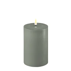 Discount Deluxe Homeart LED Stumpenkerze Real Flame salbei green