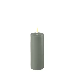 Discount Deluxe Homeart LED Stumpenkerze Real Flame salbei green