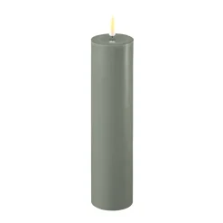 Discount Deluxe Homeart LED Stumpenkerze Real Flame salbei green