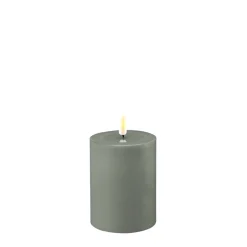 Discount Deluxe Homeart LED Stumpenkerze Real Flame salbei green