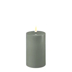 Discount Deluxe Homeart LED Stumpenkerze Real Flame salbei green