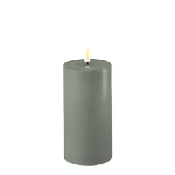 Discount Deluxe Homeart LED Stumpenkerze Real Flame salbei green