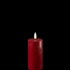 Outlet Deluxe Homeart LED Stumpenkerze Real Flame bordeaux
