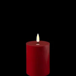 Outlet Deluxe Homeart LED Stumpenkerze Real Flame bordeaux