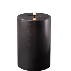 Sale Deluxe Homeart LED Stumpenkerze Real Flame schwarz