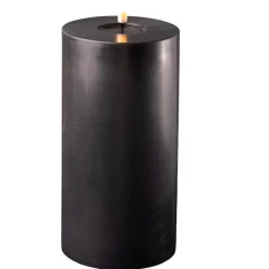 Sale Deluxe Homeart LED Stumpenkerze Real Flame schwarz