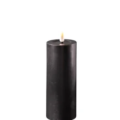 Sale Deluxe Homeart LED Stumpenkerze Real Flame schwarz