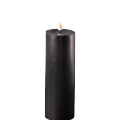Sale Deluxe Homeart LED Stumpenkerze Real Flame schwarz