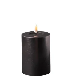 Sale Deluxe Homeart LED Stumpenkerze Real Flame schwarz