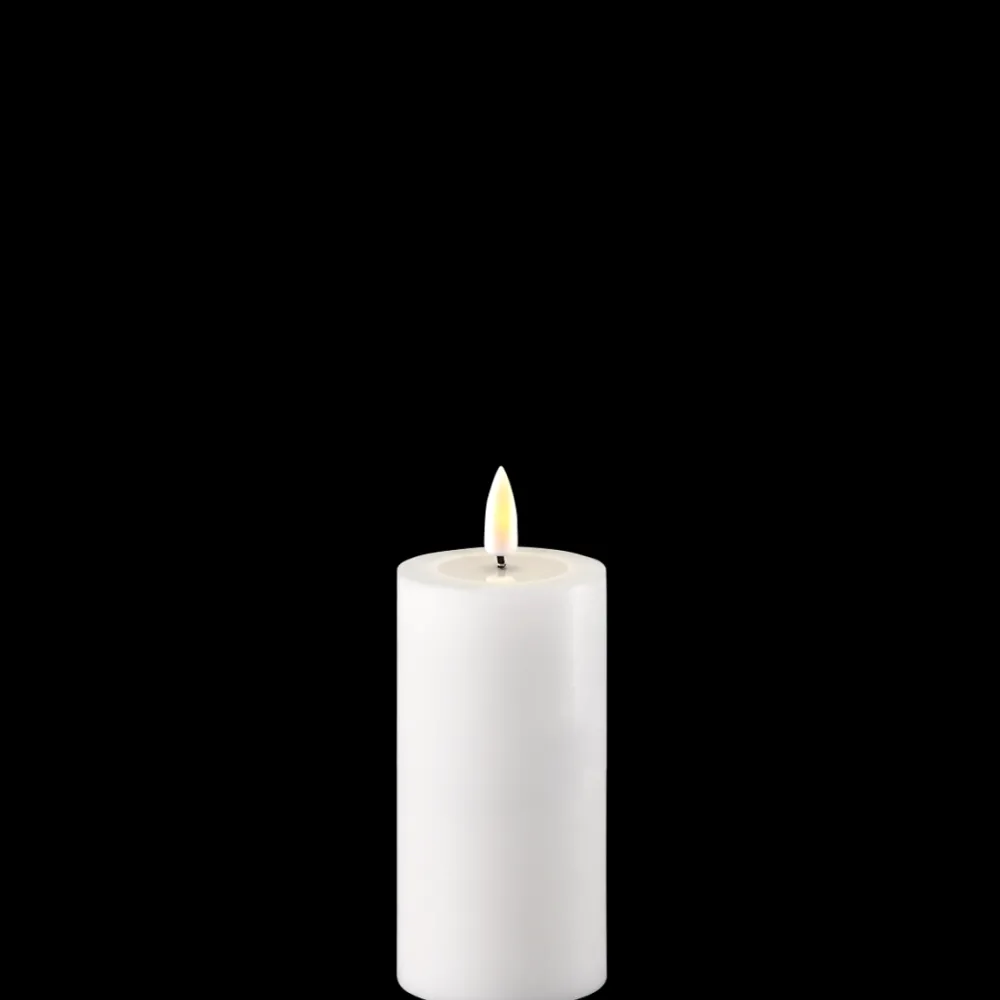 Outlet Deluxe Homeart LED Stumpenkerze Real Flame weiß
