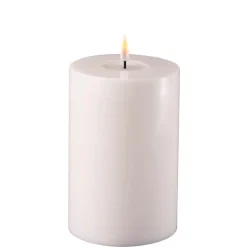 Outlet Deluxe Homeart LED Stumpenkerze Real Flame weiß
