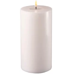 Outlet Deluxe Homeart LED Stumpenkerze Real Flame weiß