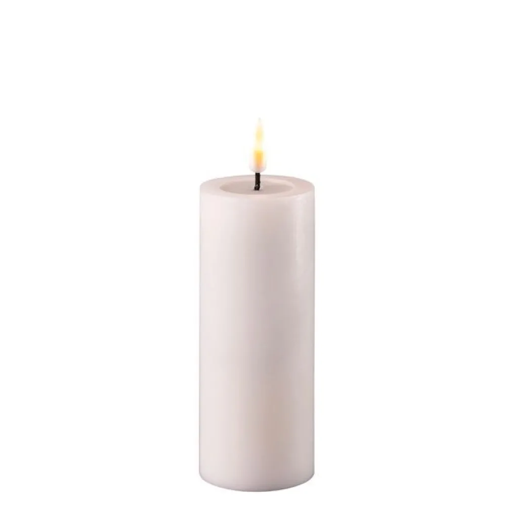 Outlet Deluxe Homeart LED Stumpenkerze Real Flame weiß