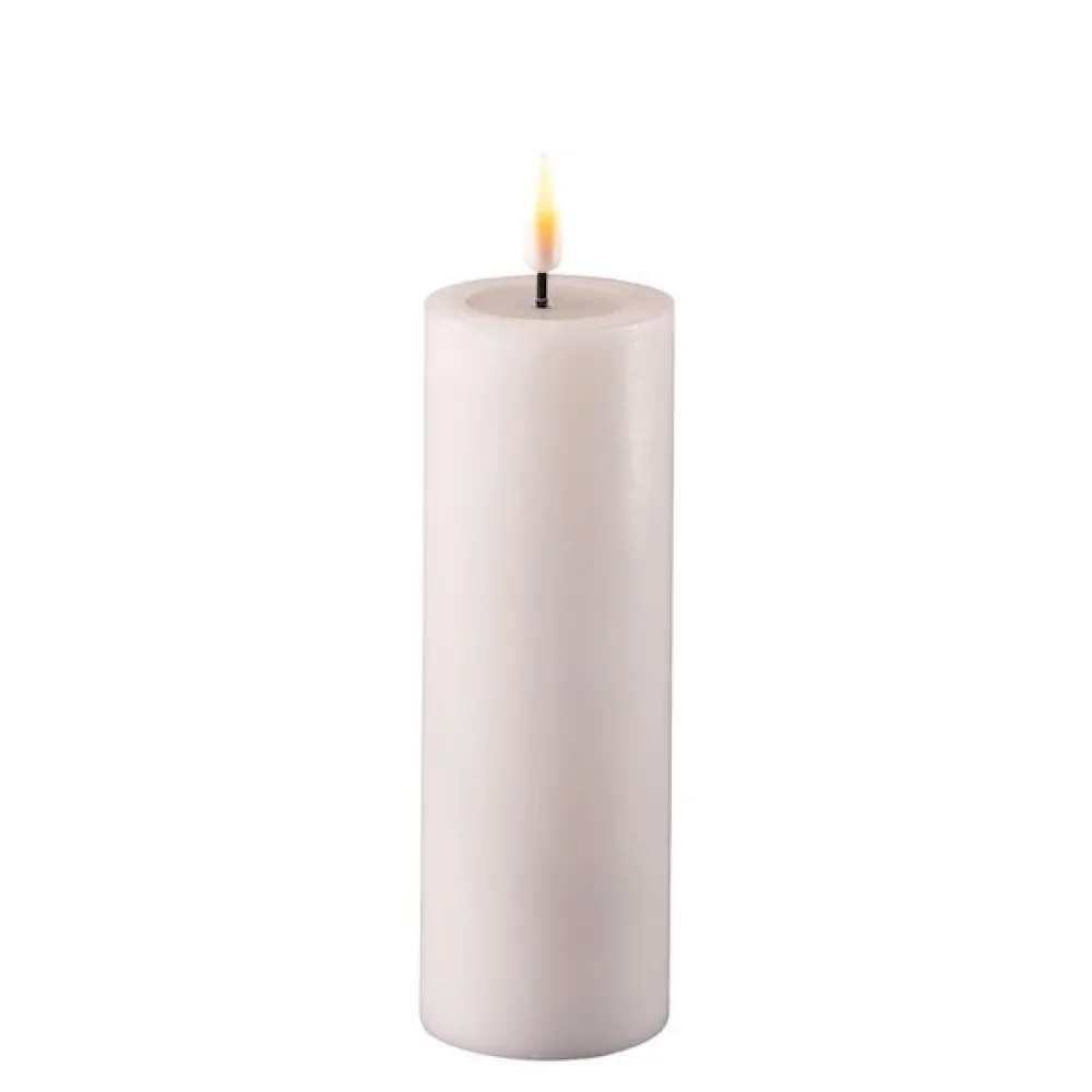 Outlet Deluxe Homeart LED Stumpenkerze Real Flame weiß