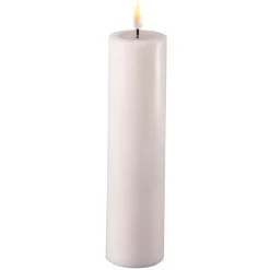 Outlet Deluxe Homeart LED Stumpenkerze Real Flame weiß