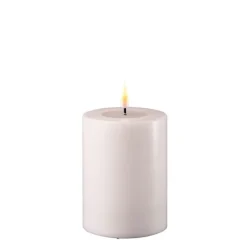 Outlet Deluxe Homeart LED Stumpenkerze Real Flame weiß