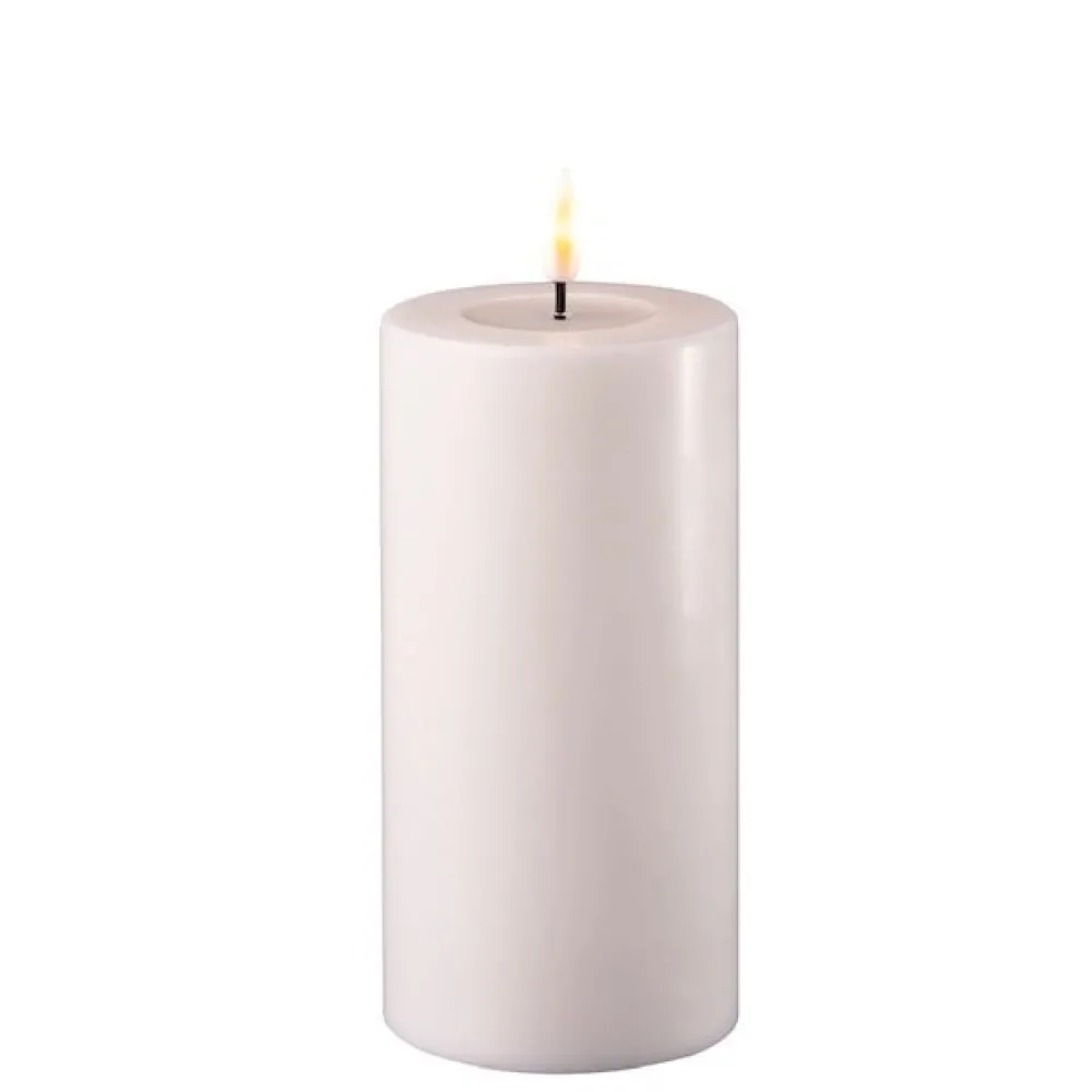 Outlet Deluxe Homeart LED Stumpenkerze Real Flame weiß